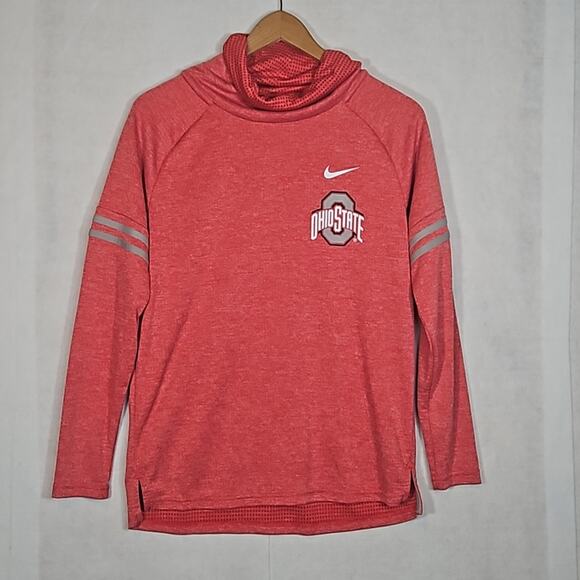 Nike Ohio State Buckeye red Pullover Turtleneck Performance top - Picture 1 of 7